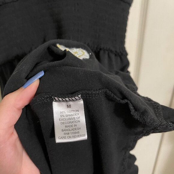 E5 Womens Black Smocked USF Bulls South Florida Football Mini Sundress Medium - Picture 6 of 8